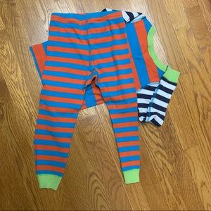 Boys girls Hanna long striped pajamas size 4 = 100
